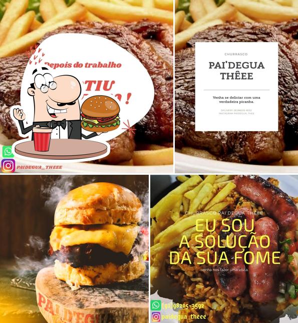 Hambúrguer em Churrasco Pai D'égua Tchêee