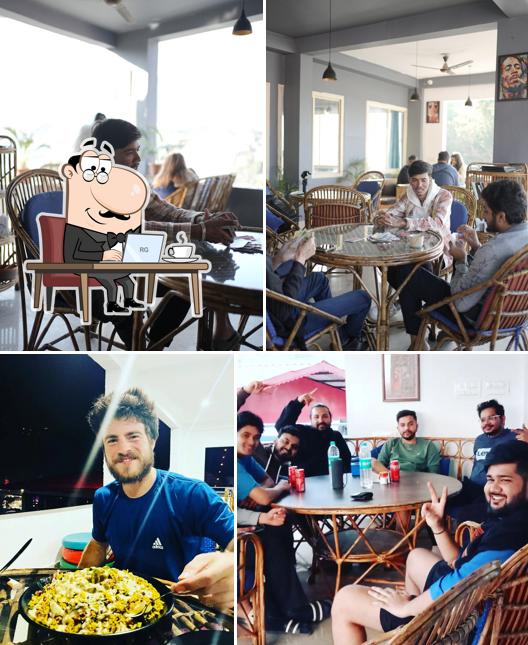 The interior of Sky High Cafe Rishikesh (Laxman Jhula)