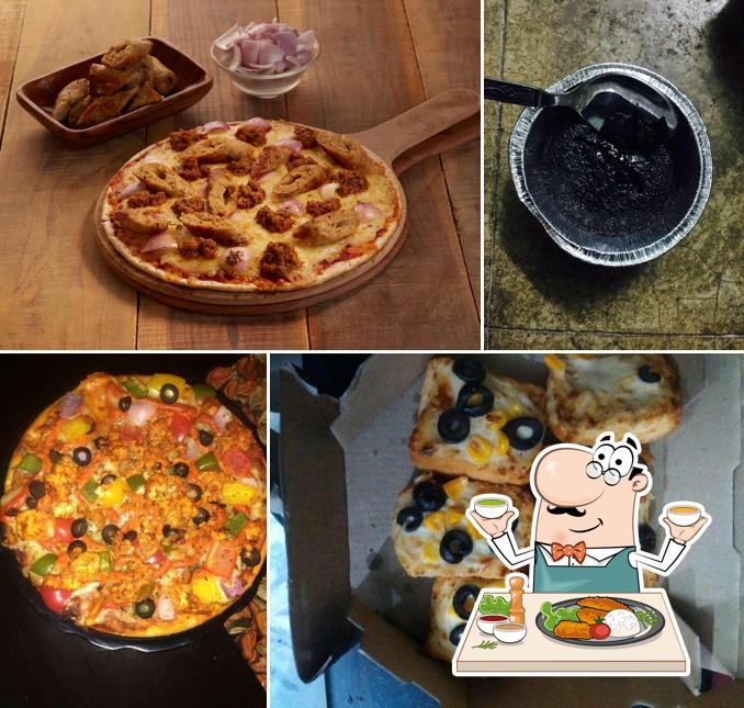 Chocolate cake and paella at Oven Story Pizza