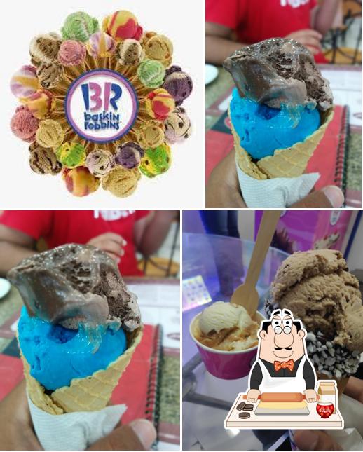 Baskin Robbins offers a variety of sweet dishes