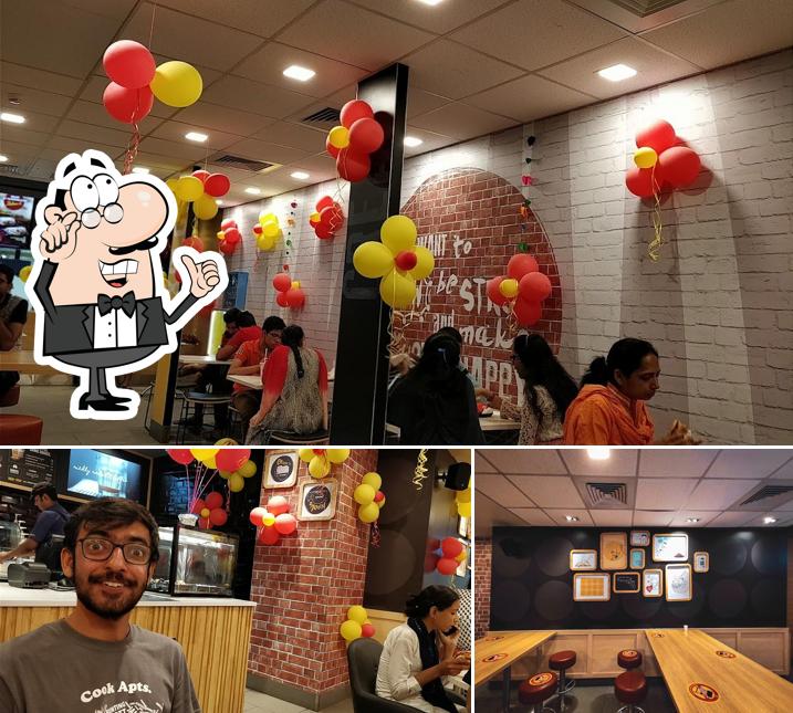 Take a seat at one of the tables at McDonald's