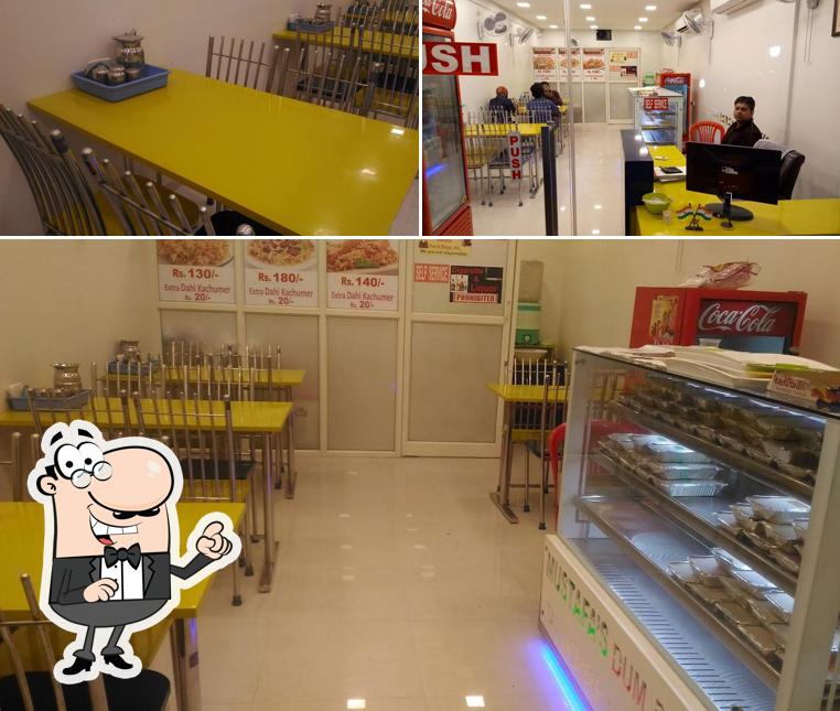 The interior of Mustafa's Dum Biryani