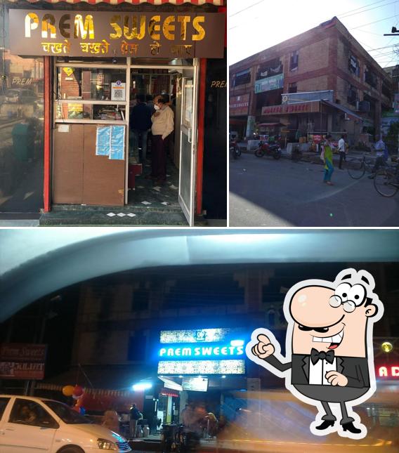 The exterior of Prem Sweets And Bakers