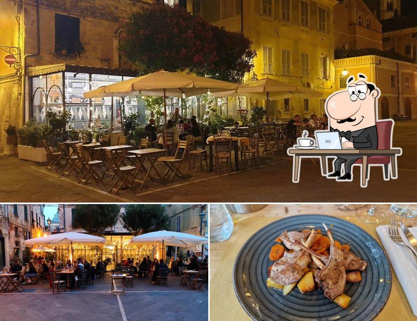 La immagine di interni e cibo da da Gillo