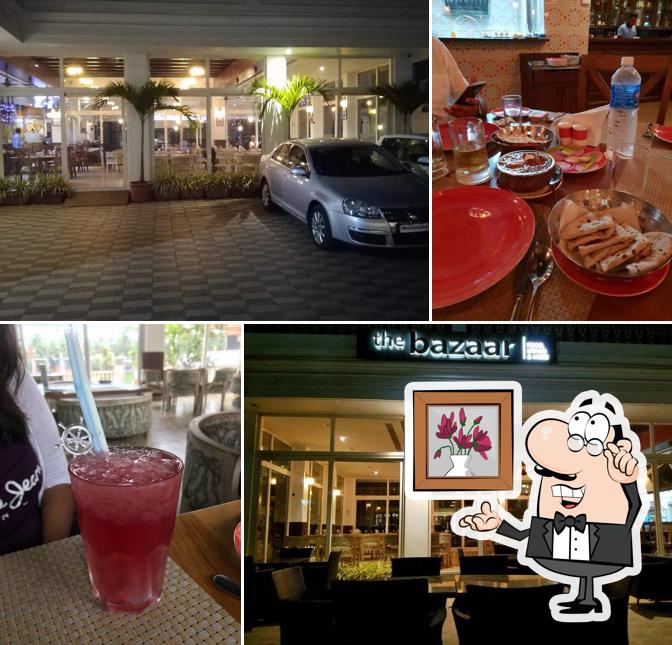 The interior of the bazaar .. food, drinks & more