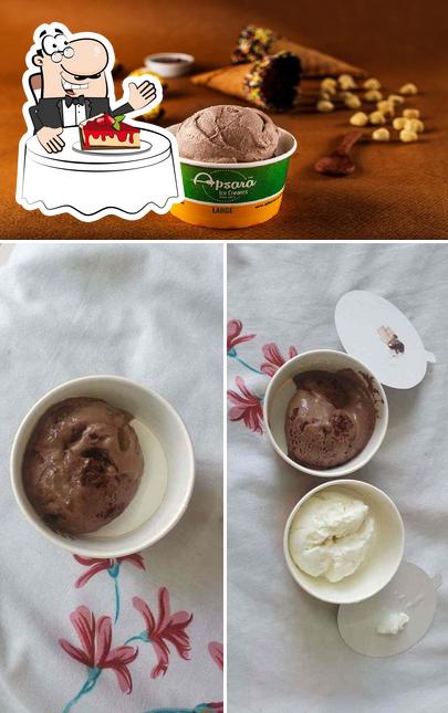 Apsara Ice Creams serves a variety of desserts