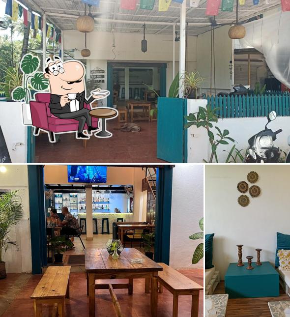 Take a seat at one of the tables at Zente: Café & Stays