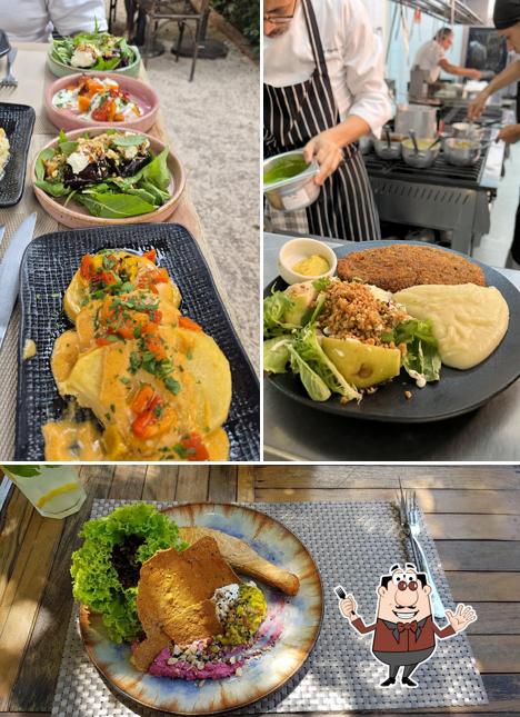 Comida em Quintal Mediterrâneo