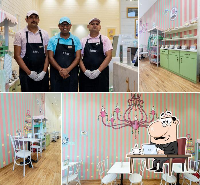 The interior of Theobroma Bakery and Cake Shop - Orbit Mall, Gandhinagar