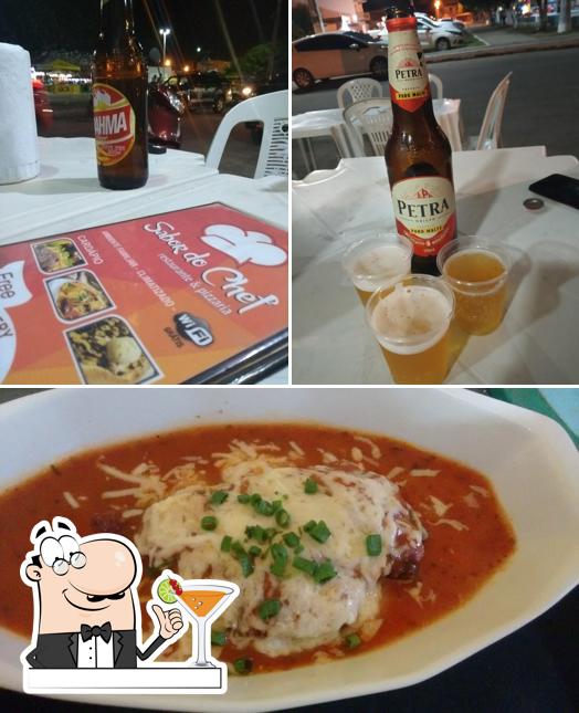 Entre diferentes coisas, bebida e comida podem ser encontrados a Sabor do Chefe Restaurante e Pizzaria