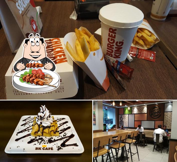 This is the photo showing food and interior at Burger King