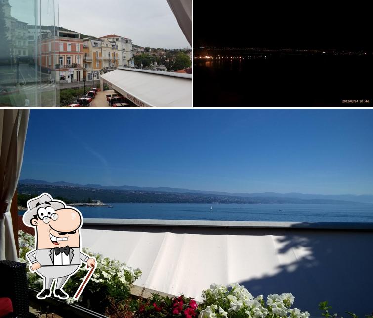 Puoi goderti l'aria fresca da seduto all'esterno di Caffe bar Leonardo