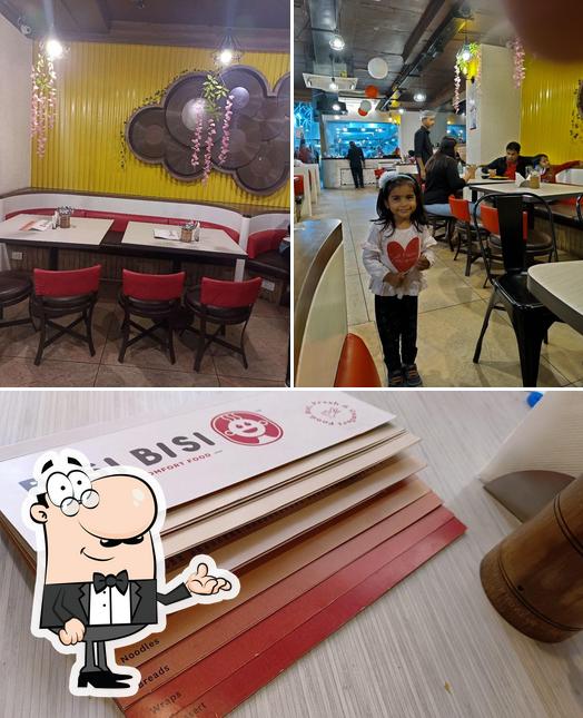 The interior of Bisi Bisi South Indian Hitech City