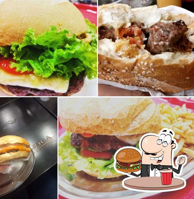 Experimente um hambúrguer no Joca Espetinhos