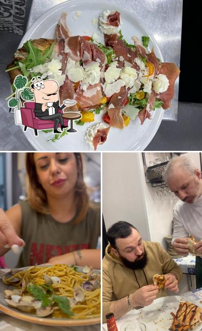 La interni e cibo del ristorante