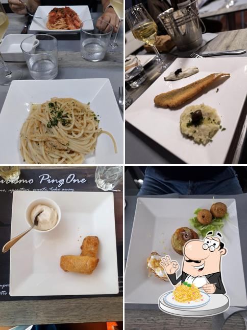 Spaghetti alla carbonara al Ristorazione Motobarca Pingone