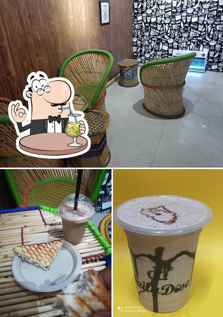 This is the photo depicting drink and interior at Daily Dose