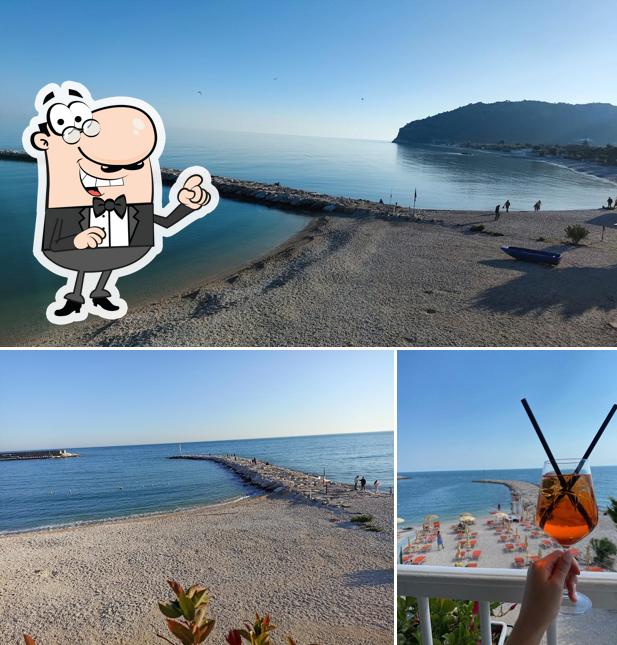 Questa è la immagine che mostra la esterno e birra di Ristorante La Veranda Mattinata