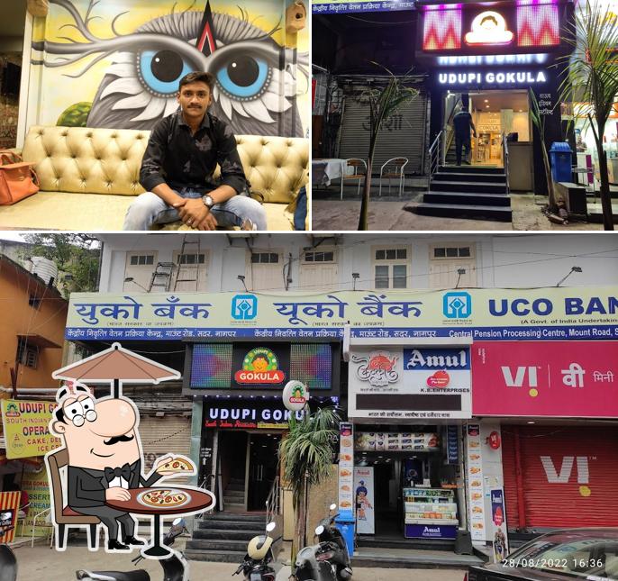 The restaurant's exterior and interior