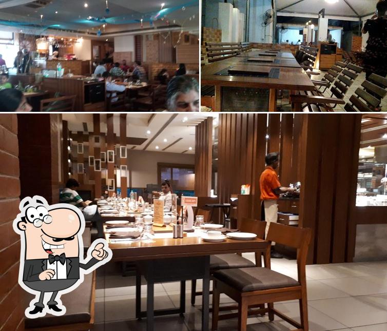 The interior of Barbeque Nation