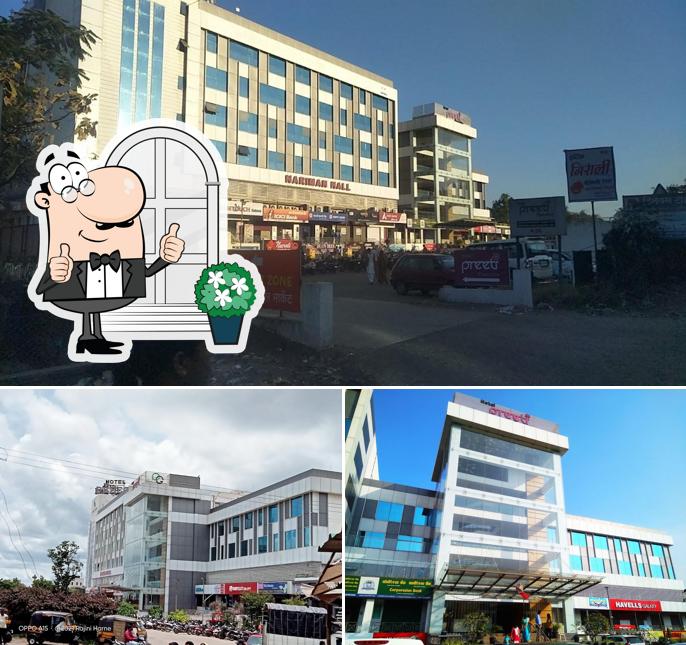 The outside part is an important feature of Hotel Preeti Executive