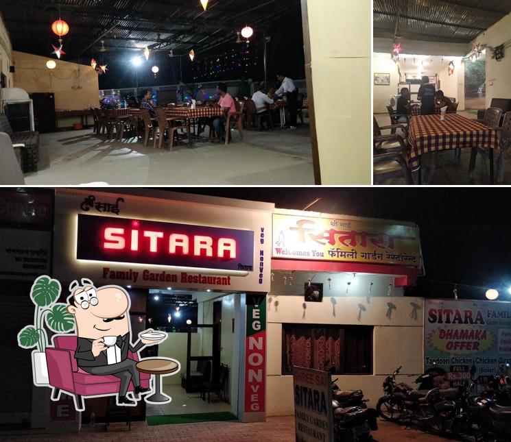 The interior of Hotel Sitara Bar & Restaurant