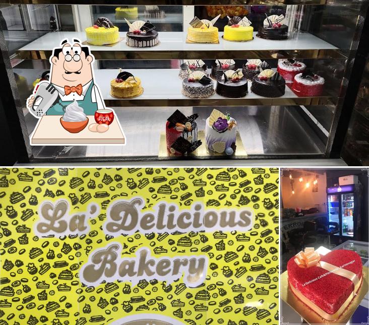 La'Delicious Bakery and Cafe serves a variety of desserts