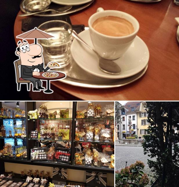 Dai un’occhiata alla foto che raffigura la esterno e bevanda di Confiserie Hofer