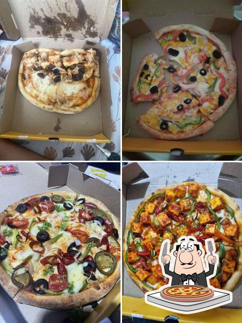 Try out pizza at Crusto's - Cheese Burst Pizza By Olio