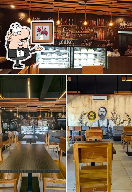 Take a seat at one of the tables at Choco World