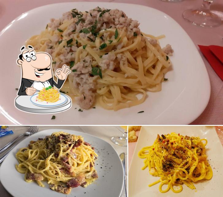 Spaghetti alla carbonara al Pizzeria Trattoria La Tavernetta