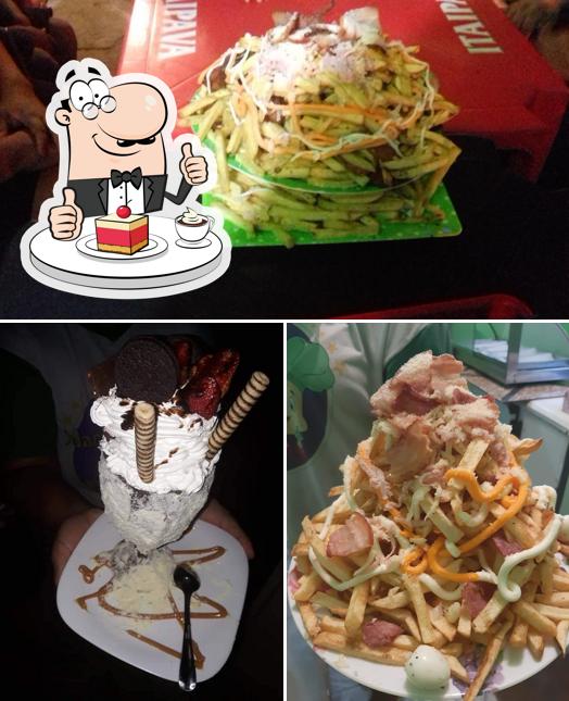 Point Do Lanche serve uma seleção de pratos doces