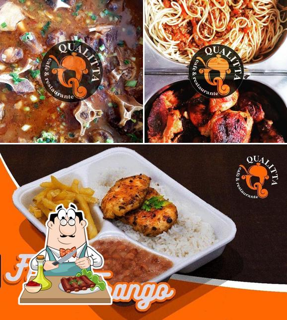 Escolha pratos de carne no Qualitta Restaurante