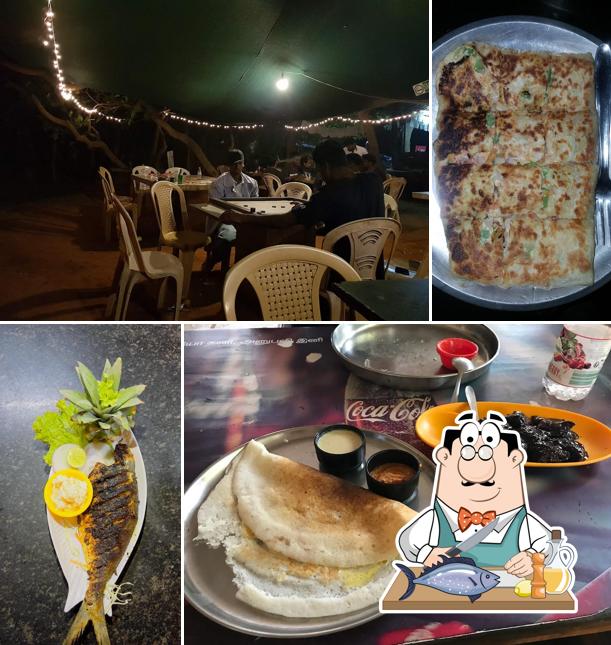 Grilled salmon at Dinesh restaurant