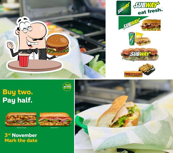 Try out a burger at Subway