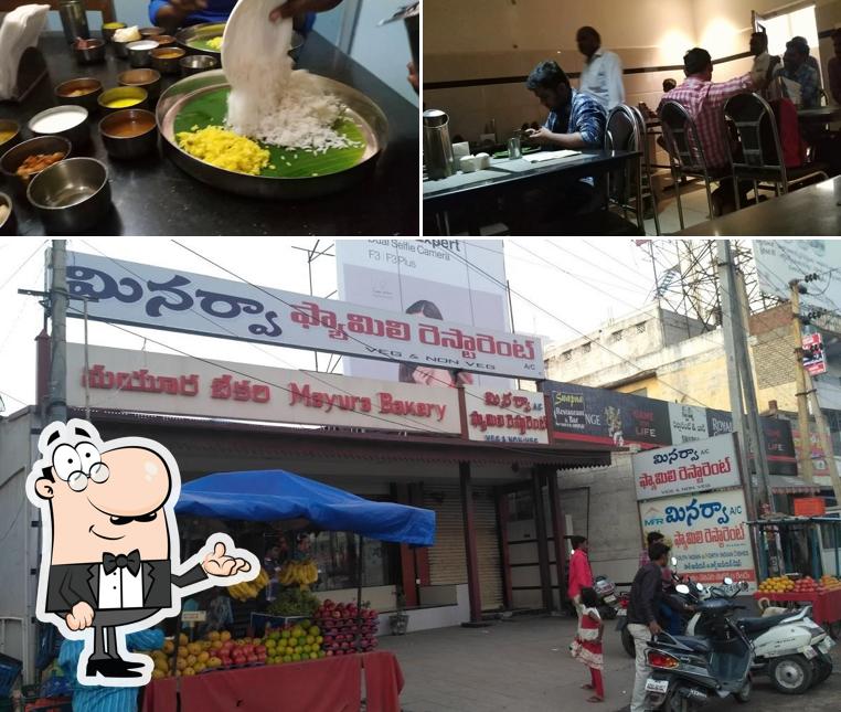 Take a seat at one of the tables at Dwaraka Family Restaurant Non-Veg