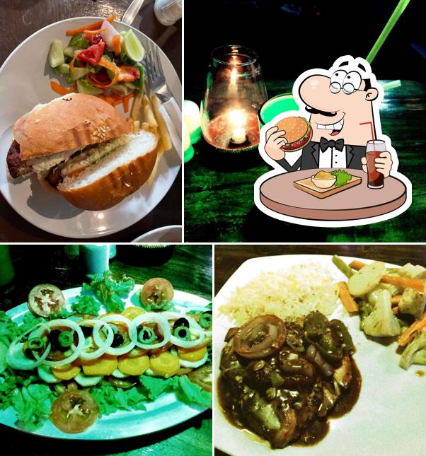 Get a burger at Rumba Cafe