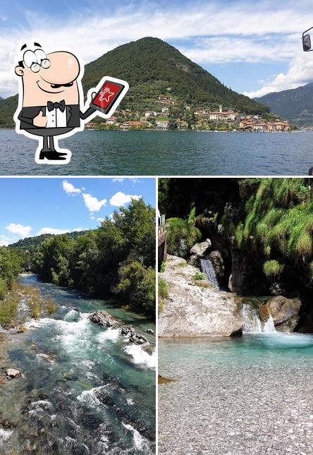 Goditi la vista dall'area esterna di Laghetto azzurro Mozzanica