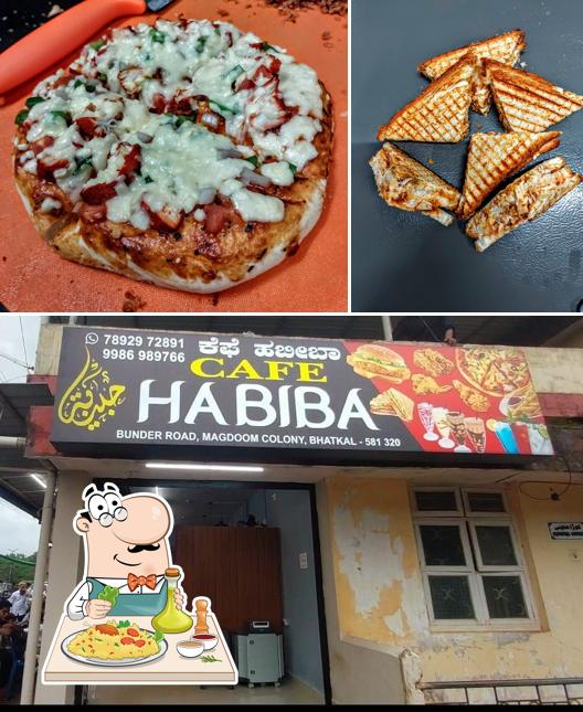 Check out the photo depicting food and interior at Cafe Habiba