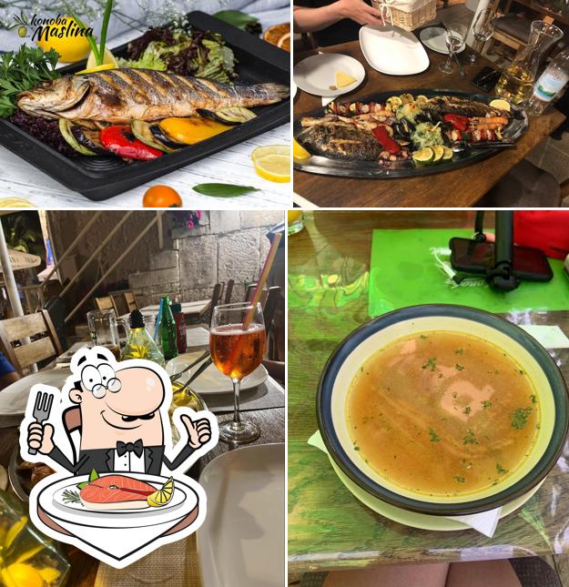 C'è un'ampia gamma di piatti a base di pesce