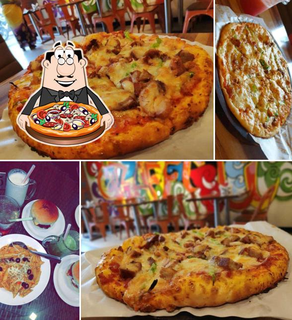 Try out pizza at Cafe Graffiti