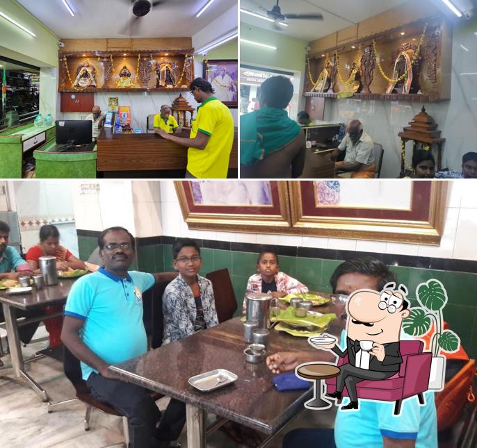 Take a seat at one of the tables at Central Cafe