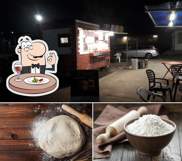 La cibo e esterno del ristorante