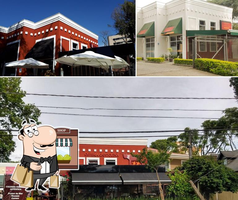 Desfrute da vista do exterior Osteria Capitolina