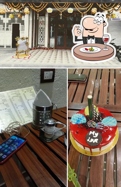 Check out the image displaying food and exterior at NH Dhaba Family Restaurant