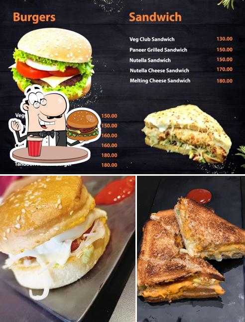 Order a burger at The Nosh Bistro