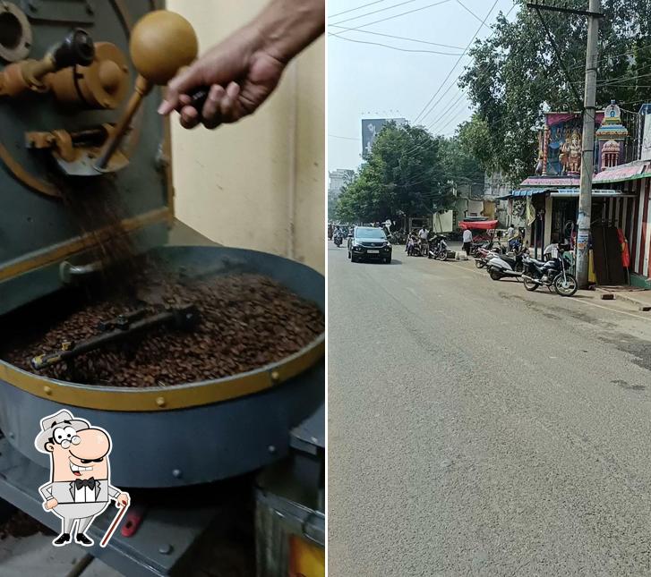 Enjoy the view at the outside area of Sri Krishna Coffee Works