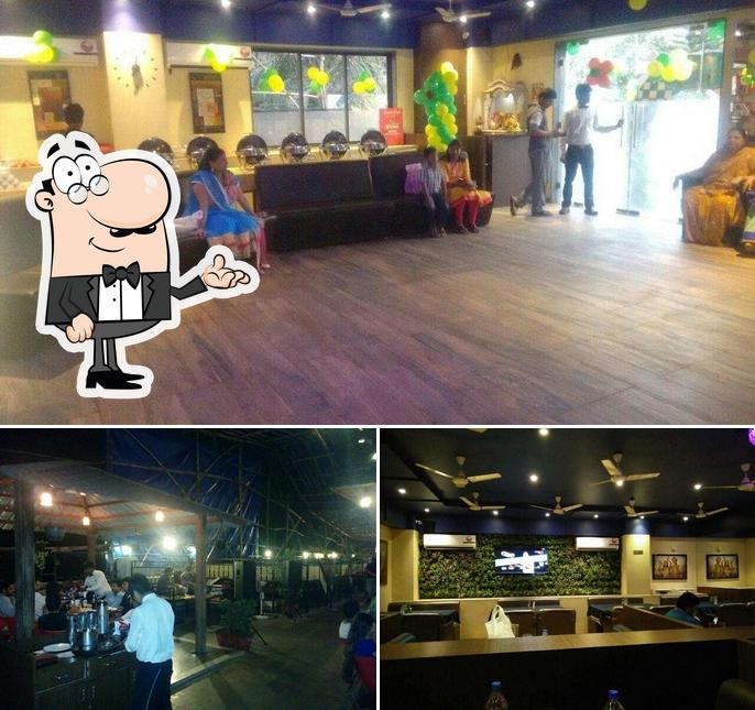 Take a seat at one of the tables at Hill & Sea