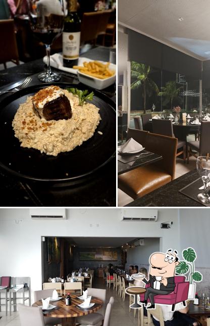 Sente em uma das mesas no The W Restaurante