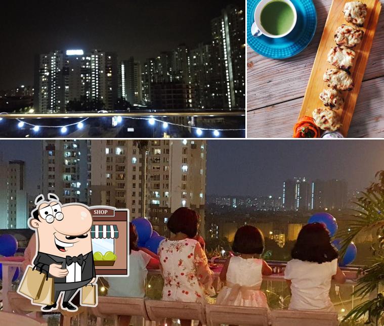 Take a look at the photo showing exterior and beverage at Maamouche's Alchemy Terrace Bar